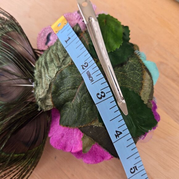 Velvet Millinery Rose Hair Clip Special Occasions 1920s-style Flapper Style Glam - Picture 7 of 7